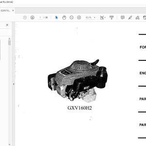 Iseki GXV160H2 Engine Spare Parts Manual PDF Download
