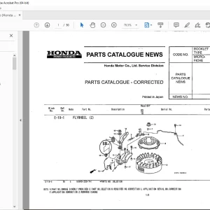 Iseki Honda GXV160H2 Engine Parts Book PDF Download