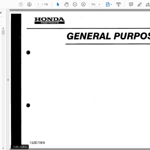 Iseki Honda General Purpose Engine GXV160 & GXV160K1 Parts Manual PDF