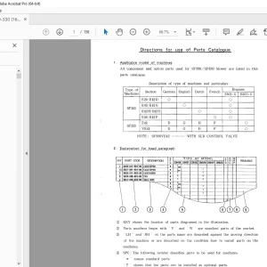 Iseki Mower SF2300 SF330 Parts Manual PDF DOWNLOAD