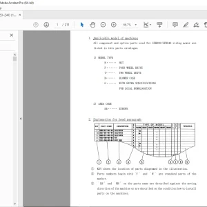Iseki SFH220/SFH240 Mower Parts Manual PDF  DOWNLOAD