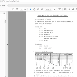 Iseki SFH220SFH240 Mower Parts Manual PDF DOWNLOAD