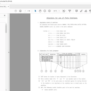 Iseki SMM54-FE4,F23E4,ME4,M17EA,M17HE4,M23E4,M23HE4 Mower Parts Manual PDF