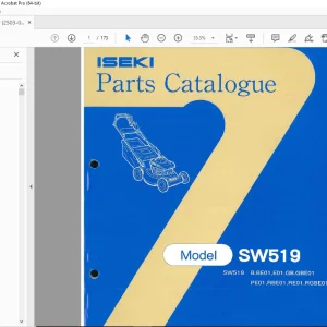 Iseki SW519 Parts Manual - PDF DOWNLOAD
