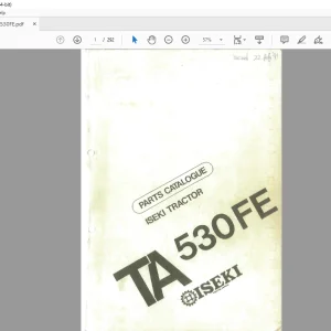 Iseki TA 530FE Tractor Parts Manual PDF