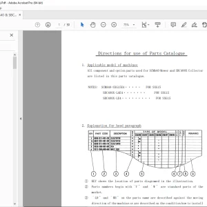Iseki Tractor SCMA40 SBC400X Mower Parts Manual - PDF DOWNLOAD