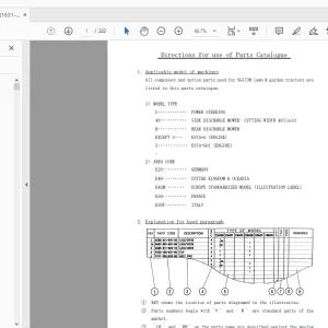 Iseki Tractor SG173H Lawn & Garden Mower Parts Manual - PDF DOWNLOAD