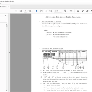 Iseki Tractor SWG19H/SXG22H Parts Manual - PDF DOWNLOAD