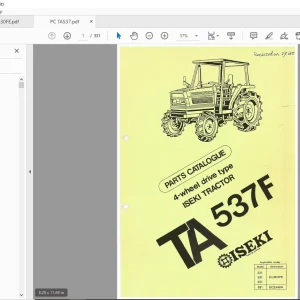 Iseki Tractor TA 537F Parts Manual - PDF DOWNLOAD