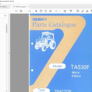 Iseki Tractor TA530F Parts Manual - PDF DOWNLOAD