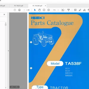 Iseki Tractor TA538F Parts Manual - PDF DOWNLOAD