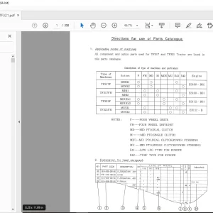 Iseki Tractor TF317 & TF321 Parts Manual - PDF DOWNLOAD
