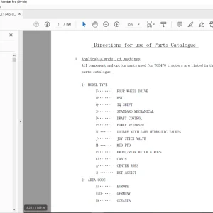 Iseki Tractor TFG5470 Parts Manual - PDF DOWNLOAD