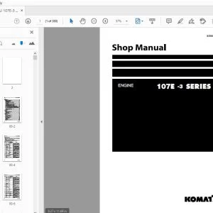 KOMATSU 107E-3 SERIES ENGINE SHOP MANUAL SEN06655-03 - PDF DOWNLOAD