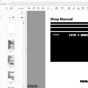 KOMATSU 107E-5 SERIES ENGINE SHOP MANUAL SEN06896-03 - PDF DOWNLOAD