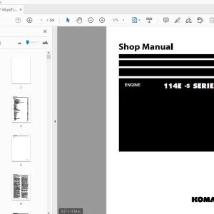 KOMATSU 114E-5 SERIES SHOP MANUAL SEN5537-06 - PDF DOWNLOAD