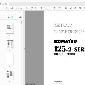 KOMATSU 125-2 SERIES DIESEL ENGINE SHOP MANUAL SEBM006411 - PDF DOWNLOA