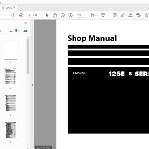 KOMATSU 125E-5 SERIES ENGINE SHOP MANUAL SEN00177-13 - PDF DOWNLOAD