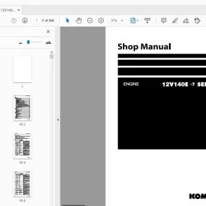 KOMATSU 12V140E-7 SERIES ENGINE SHOP MANUAL SEN06656-01 - PDF DOWNLOAD