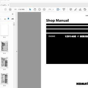 KOMATSU 12V140E-7 SERIES ENGINE SHOP MANUAL SEN06656-11 - PDF DOWNLOAD