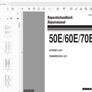 KOMATSU 50E/60E/70E TRANSMISSION G 423 Repair manual 2974 989 M1 - PDF DOWNLOAD