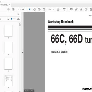 KOMATSU 66C, 66D turbo HYDRAULIC SYSTEM WORKSHOP MANUAL - PDF DOWNLOAD