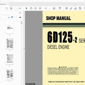 KOMATSU 6D125-2 SERIES DIESEL ENGINE SHOP MANUAL - PDF DOWNLOAD