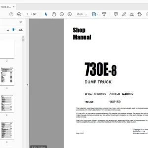 KOMATSU 730E-8 DUMP TRUCK SHOP MANUAL CEBM032601 - PDF DOWNLOAD