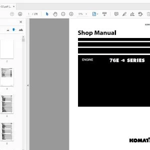KOMATSU 76E-6 SERIES ENGINE SHOP MANUAL SEN05334-02 - PDF DOWNLOAD