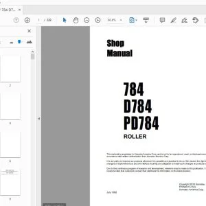 KOMATSU 784 D784 PD784 ROLLER SHOP MANUAL - PDF DOWNLOAD