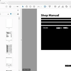 KOMATSU 82E-6-98E-6 SERIES ENGINE SHOP MANUAL SEN04211-04 - PDF DOWNLOAD