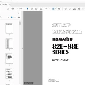 KOMATSU 82E-98E SERIES SHOP MANUAL SEBM035103 - PDF DOWNLOAD