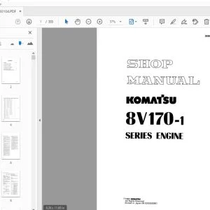 KOMATSU 8V170-1 SERIES ENGINE SHOP MANUAL SEBE61700104 - PDF DOWNLOAD