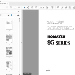 KOMATSU 95 SERIES SHOP MANUAL SEN0440 - PDF DOWNLOAD