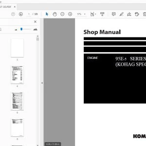 KOMATSU 95E-5 SERIES ENGINE SHOP MANUAL SEN04357-00 - PDF DOWNLOAD