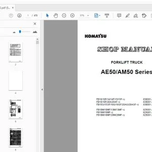 KOMATSU AE50 AM50 SERIES FORKLIFT TRUCK SHOP MANUAL - PDF DOWNLOAD