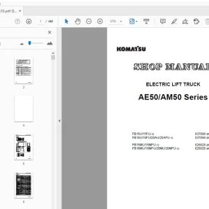 KOMATSU AE50/AM50 Series ELECTRIC LIFT TRUCK SHOP MANUAL  - PDF DOWNLOAD
