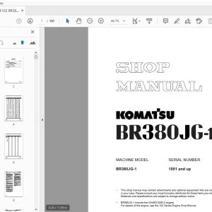 KOMATSU BR380JG-1 SHOP MANUAL SEBM034102 - PDF DOWNLOAD
