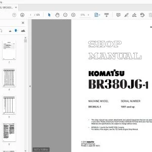 KOMATSU BR380JG-1 SHOP MANUAL SEBM034105 - PDF DOWNLOAD