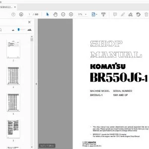 KOMATSU BR550JG-1 SHOP MANUAL SN1001 & UP - PDF DOWNLOAD