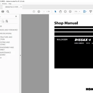 KOMATSU BULLDOZER D155AX-8 Shop Manual SEN06704-01 - PDF DOWNLOAD