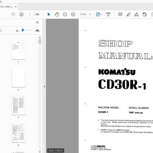 KOMATSU CD30R-1 SHOP MANUAL SEBM015701 - PDF DOWNLOAD