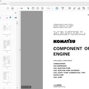 KOMATSU COMPONENT OF ENGINE SHOP MANUAL SEBDCOMP009 - PDF DOWNLOAD