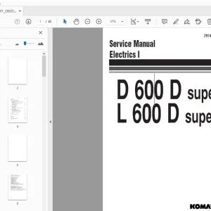 KOMATSU D 600 D SUPER L 600 D SUPER ELECTRICS I SERVICE MANUAL - PDF DOWNLOAD