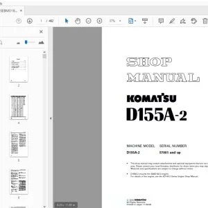 KOMATSU D155A-2 SERVICE MANUAL SN57001 & up - PDF DOWNLOAD