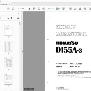 KOMATSU D155A-3 SHOP MANUAL SEBM005305 - PDF DOWNLOAD