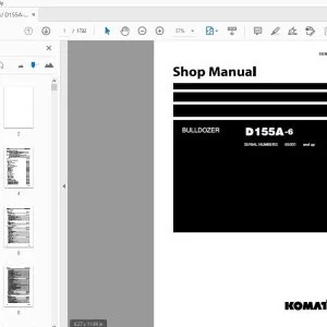 KOMATSU D155A-6 BULLDOZER SHOP MANUAL SEN02854-16 - PDF DOWNLOAD