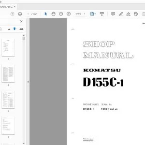 KOMATSU D155C-1 SHOP MANUAL SEBM0176A01 - PDF DOWNLOAD