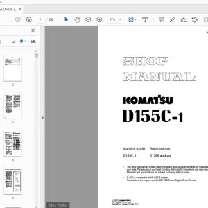 KOMATSU D155C-1 SHOP MANUAL SEBM032300 - PDF DOWNLOAD