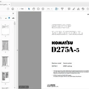KOMATSU D275A-5 SHOP MANUAL SEBM026313 - PDF DOWNLOAD